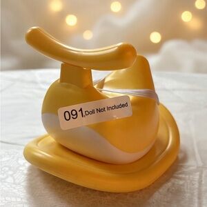 091, New Yellow Miniature Rocking Horse for Labubu doll 17 cm Doll(No Doll)